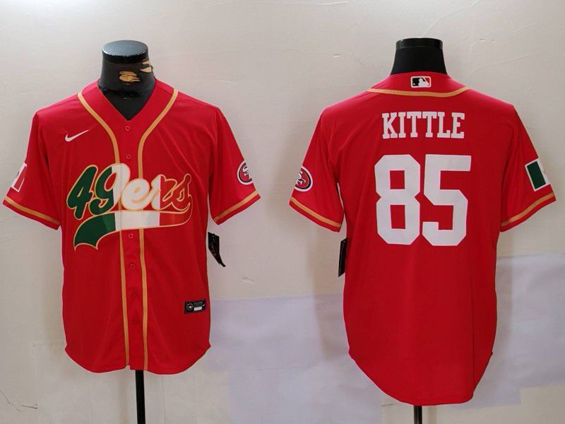 Men San Francisco 49ers #85 Kittle Red Second generation Mexican Joint Name 2024 Nike Limited NFL Jersey style 1->philadelphia phillies->MLB Jersey